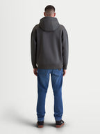 Alpinestars Prelude Oversized Hoodie, Men's Sportswear Fleece Pullover, Charcoal Gray, Back View showing Relaxed Fit, Self-Lined Hood, and Ribbed Finishing for Everyday Comfort.