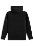 Alpinestars Race Wordmark Hoodie, black sportswear pullover fleece, back view showing a clean, cotton-blend construction.
