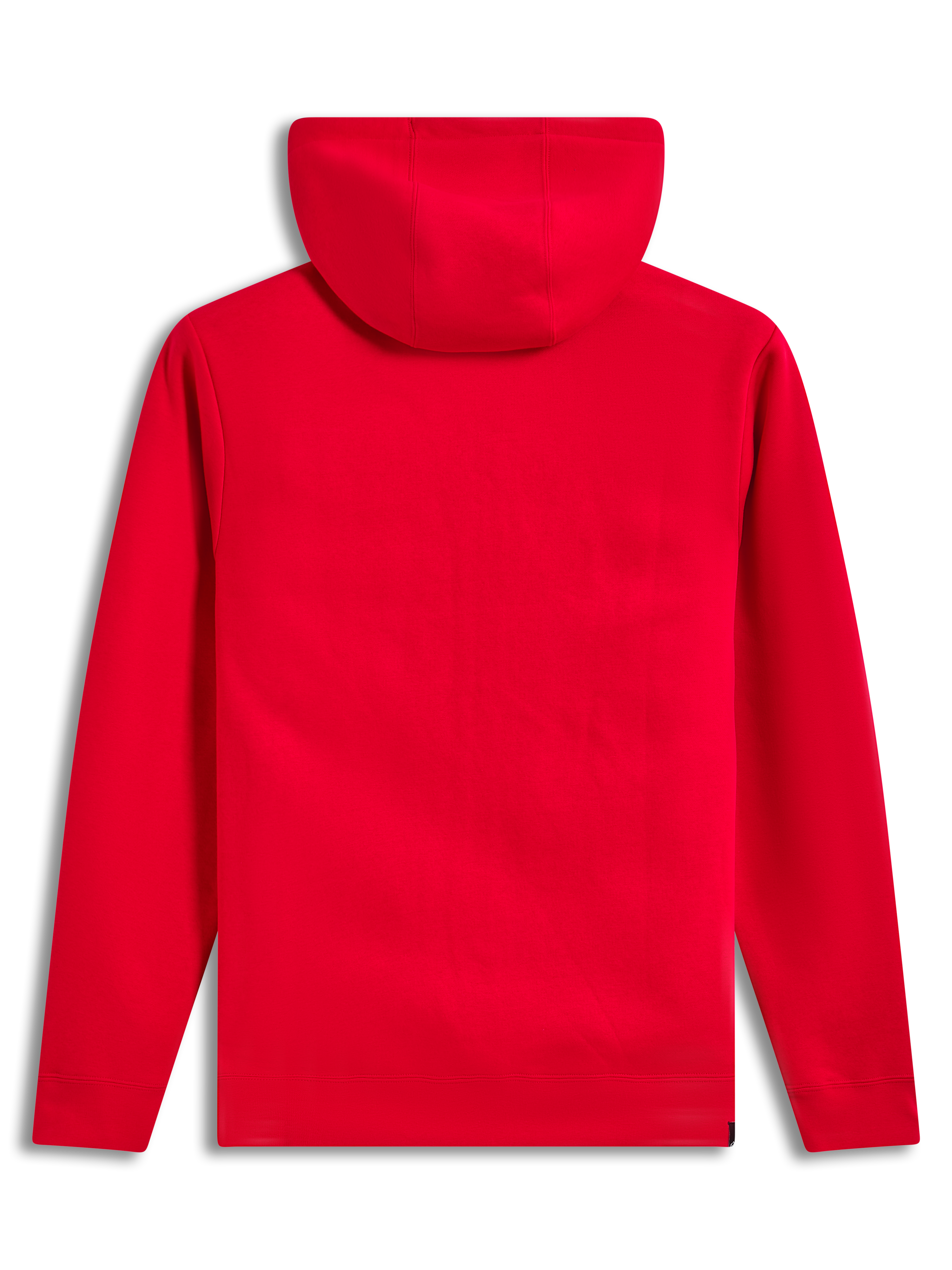 Alpinestars Race Wordmark Hoodie, Red Sportswear Pullover Fleece, Back View with Hood and Ribbed Cuffs