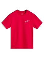 Alpinestars Combo Back CSF Tee, red short-sleeve sportswear t-shirt with a white chest logo.