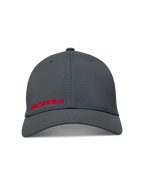 Alpinestars Points Hat in Dark Grey, nylon tactel flex-back baseball cap with a red HD print word logo.