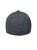Alpinestars Points Hat, dark grey flex-back sportswear cap with a red logo on the back, made of nylon tactel.