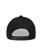 Alpinestars Combo Logo Snapback Hat, black sportswear cap, rear view featuring adjustable snapback closure and woven logo label.