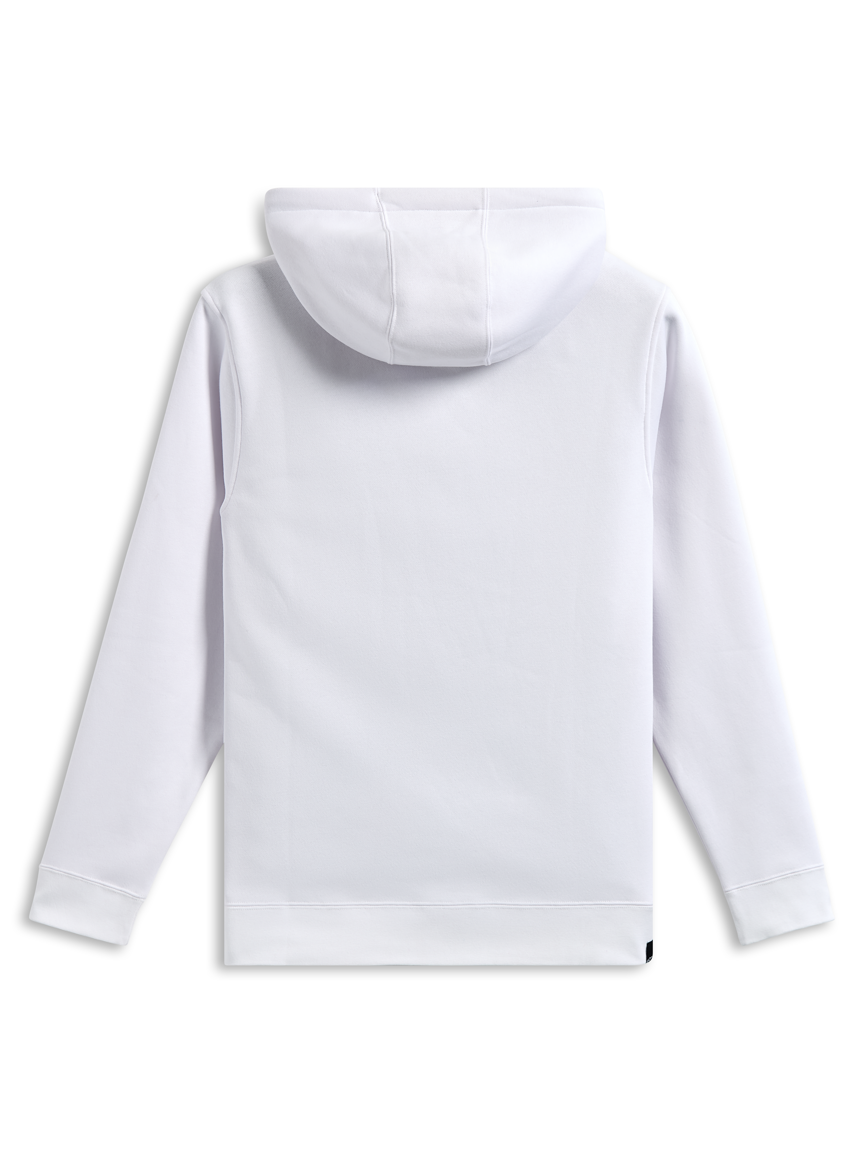 Alpinestars Blaze V3 Hoodie, back view, solid white, pullover fleece hoodie, long sleeves with ribbed cuffs and hem, casual sportswear