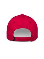 Alpinestars Profile Hat, Red Snapback Cap, Back View showing adjustable strap and small black Alpinestars logo tag, Cotton Twill, Casual Motorsport Accessory