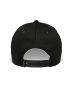 Alpinestars Metal Logo Hat, Snapback Hat, Black, Rear view showing adjustable snapback closure and small woven logo tag, casual motorsport-inspired streetwear.