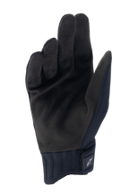 Alpinestars Stella A-Dura Rain Gloves, Women's MTB Rain Gloves, Black, palm view showing synthetic suede grip, ribbed neoprene cuff with adjustable strap, waterproof mountain bike gear