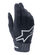 Alpinestars Youth A-Dura Gloves, Mountain Bike Gloves, Black, Large white star logo on back of hand, textured fabric with ribbed cuff detail, flexible design for off-road cycling