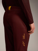 A-Dura Elite Flex Pants in Bordeaux, featuring durable ripstop material and yellow Alpinestars branding on the rear thigh.