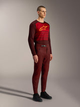Alpinestars A-Dura Elite Flex Pants in bordeaux, performance mountain bike pants with stretch fabric and ratchet closure.