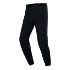 Alpinestars A-Dura Waterproof Pants, MTB Cycling Pants, Black, technical slim-fit design with side zippered pockets and ratchet waist buckle, smooth waterproof fabric, minimalist performance gear for mountain biking