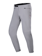 Alpinestars A-Dura Waterproof Pants, MTB Pants, Titanium gray, featuring a black ratchet waist closure, zippered hip pockets, and tapered leg, durable waterproof design for mountain biking.