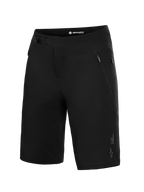 Black Alpinestars A-Dura Ride Shorts for MTB, featuring a ratchet closure and durable 4-way stretch woven fabric.