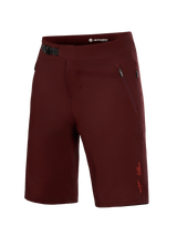 Alpinestars A-Dura Ride Shorts, Bordeaux MTB cycling shorts with a secure ratchet closure and durable performance fabric.