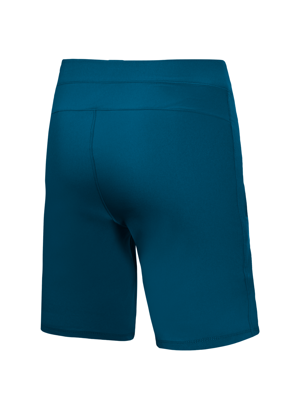 A-Dura Ride MTB Shorts in blue-green, back view of durable 4-way stretch cycling shorts for mountain biking performance.