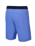 Alpinestars A-Aria Lite Shorts, Mountain Biking Shorts, Baja Blue, back view featuring a black waistband and laser-cut ventilation holes on the back yoke, performance fit for trail riding