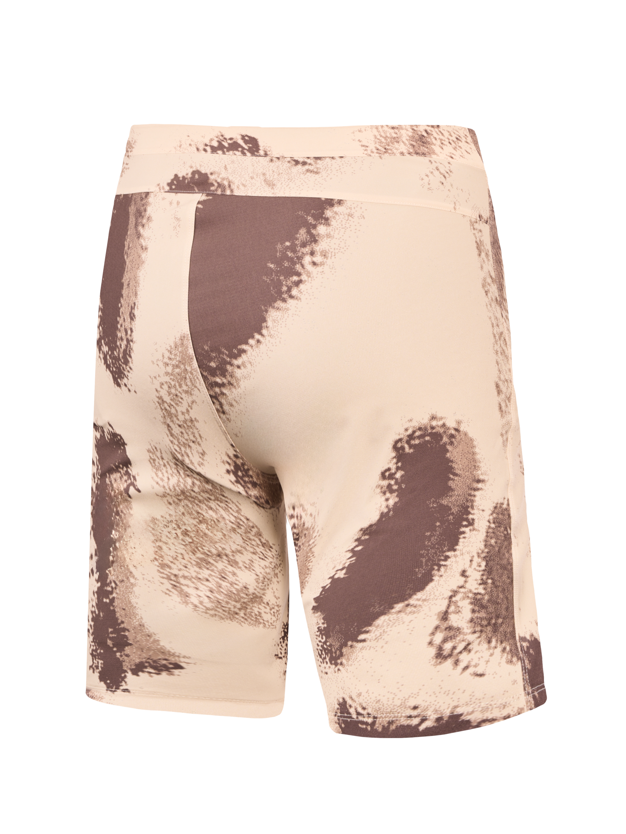 A-Dura Ride Shorts in Sand Camo, back view of durable mountain bike shorts featuring a 4-way stretch woven fabric.