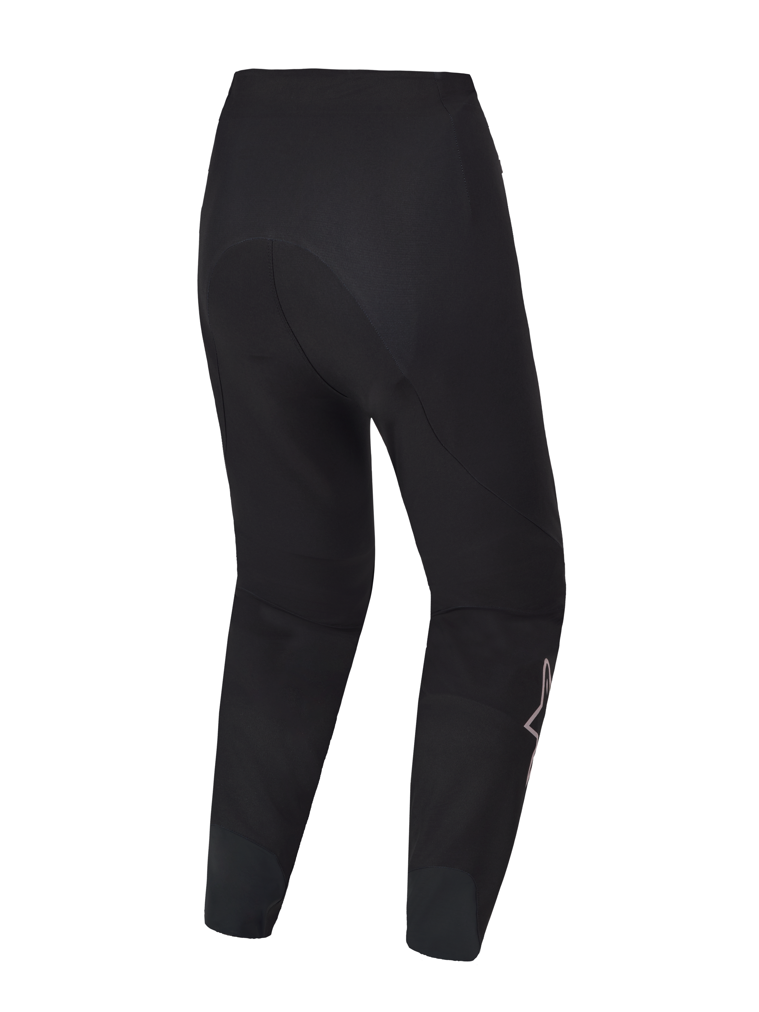 Black A-Supra Elite MTB Pants, rear view, showing durable 4-way stretch fabric and ergonomic racing design for high-performance cycling