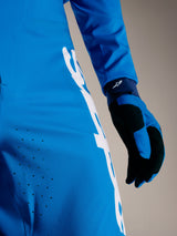 Faded Bright Blue A-Supra Elite Pants with laser-cut ventilation and white Astars wordmark on premium stretch fabric.