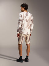 Sand Camo A-Dura Ride Long Sleeve Jersey, back view of the performance MTB top with a casual camouflage pattern.