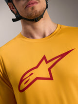 Orange A-Dura Ride Short Sleeve Jersey with a red Astars logo on the chest, lightweight MTB performance apparel.