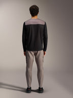 Alpinestars A-Dura Elite 2.0 Long Sleeve Jersey in black and grey, versatile MTB trail riding gear, back view.