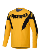 Alpinestars Limited Edition A-Supra Melt Gold Jersey, long sleeve MTB cycling jersey for men, Dark Yellow, lightweight and ventilated micro-perforated polyester with stretch panels