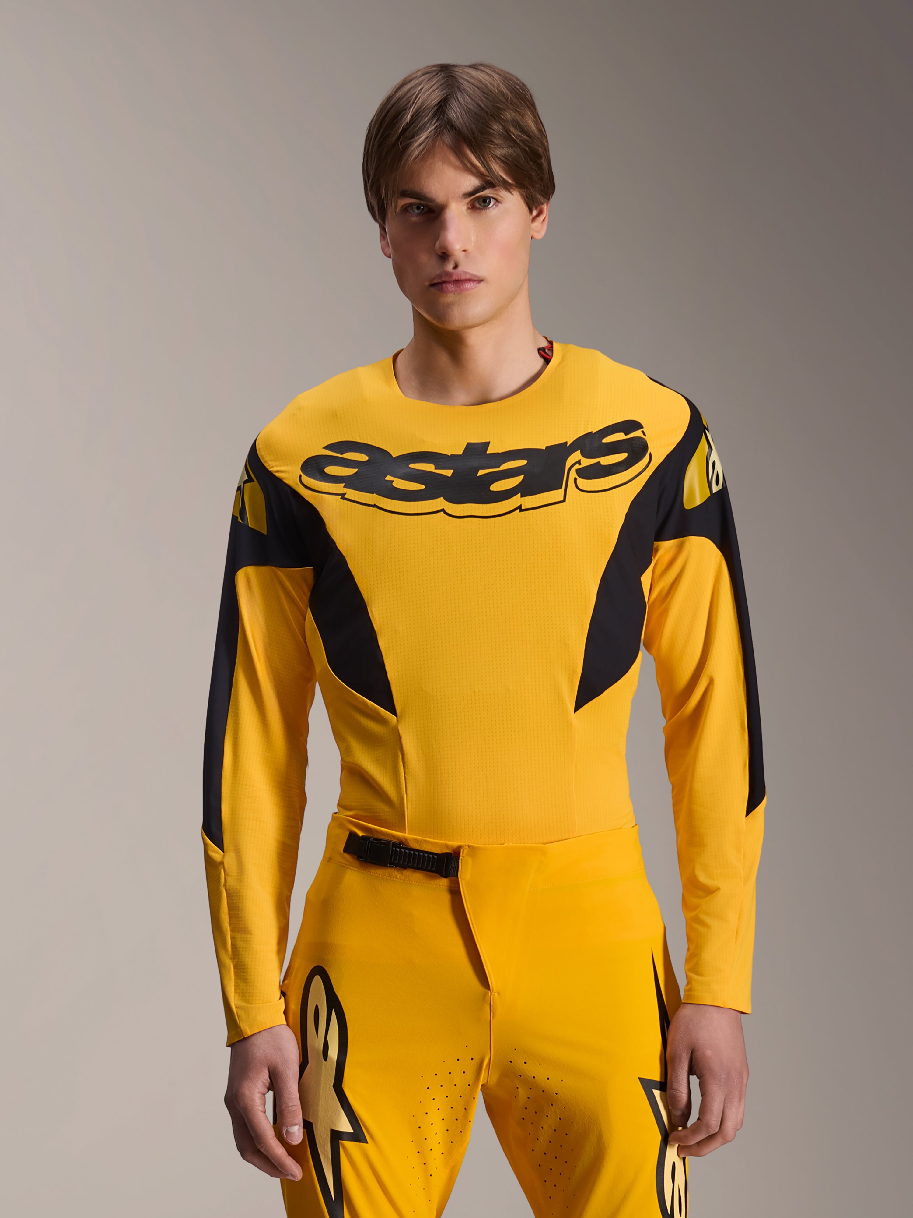 シェアースピリット S.H.R イエロー ジップアップジャージ A-Supra Melt Gold - Yellow Cycling Jersey | Alpinestars®