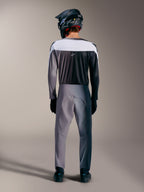 A-Supra Elite Jersey in Faded Gray, rear view of high-performance MTB racing gear with ventilated mesh panels.
