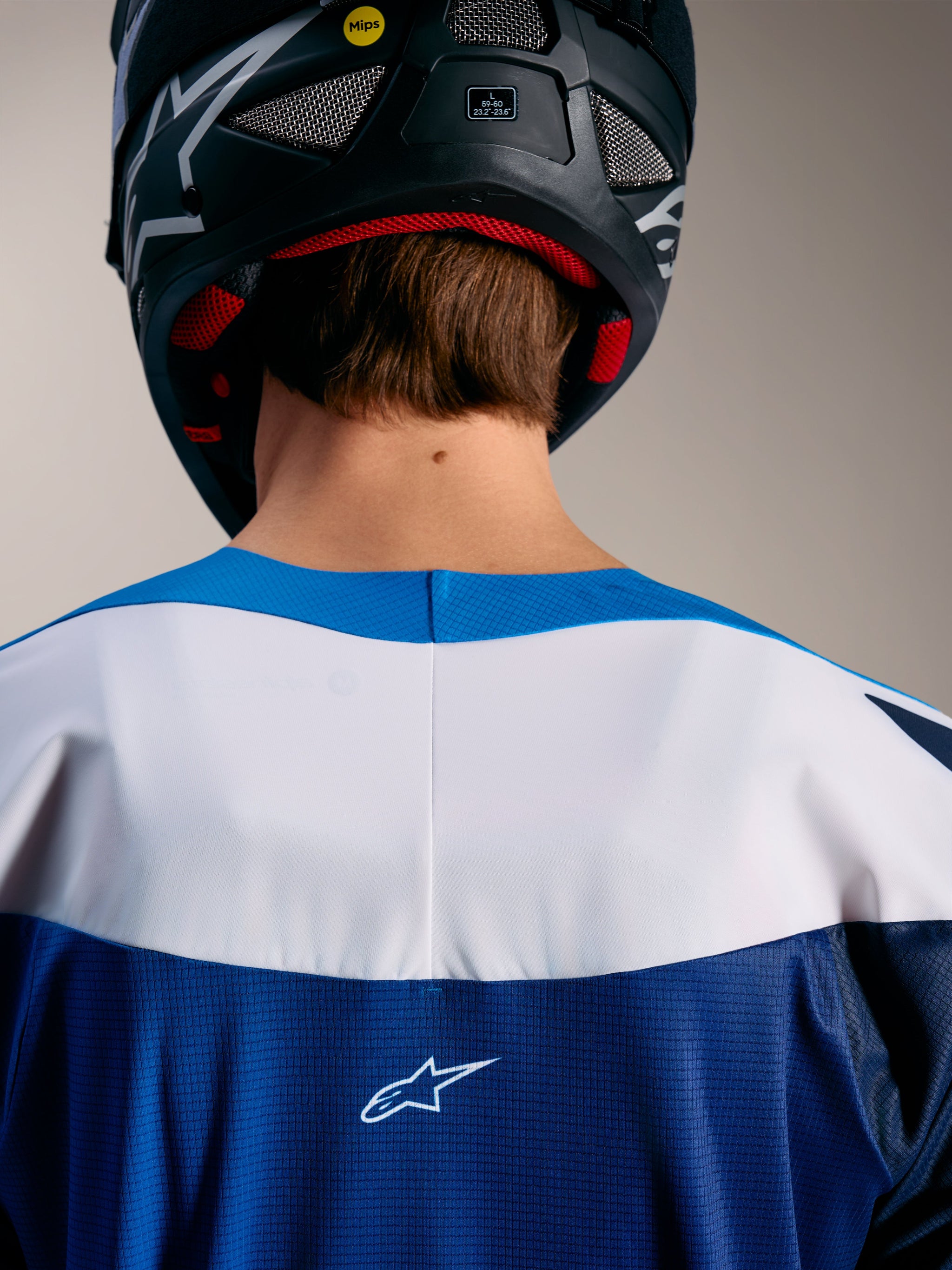A-Supra Elite Jersey in Faded Bright Blue and white, featuring a bonded collar and ASTARS logo on the upper back.