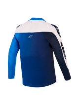 A-Supra Elite Jersey, back view in Faded Bright Blue and white, breathable performance MTB racing gear with Astars logo.