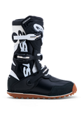Alpinestars Tech-T Boots, Trials Motorcycle Boots, Men's, Black and White, Leather, CE Certified, High-Grip Gum Sole.