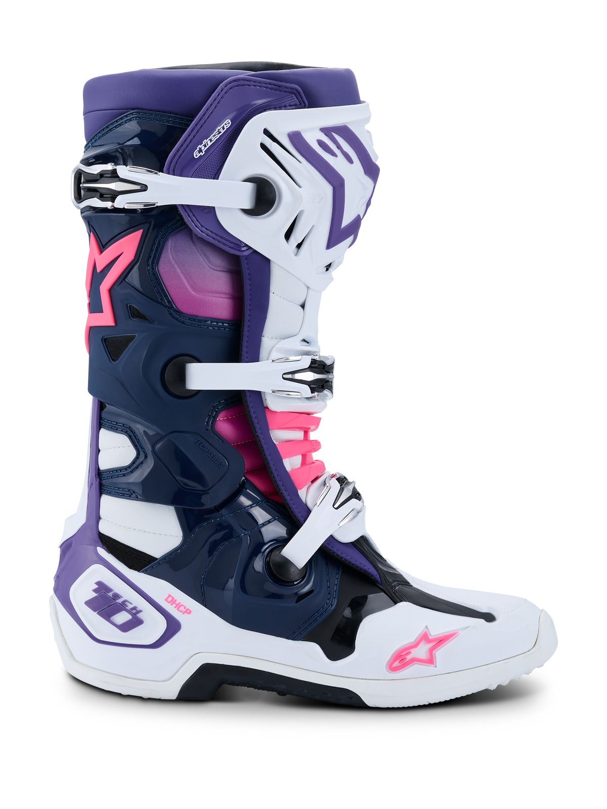 Tech 10s Tech 10 - White Violet MX Boots | Alpinestars®