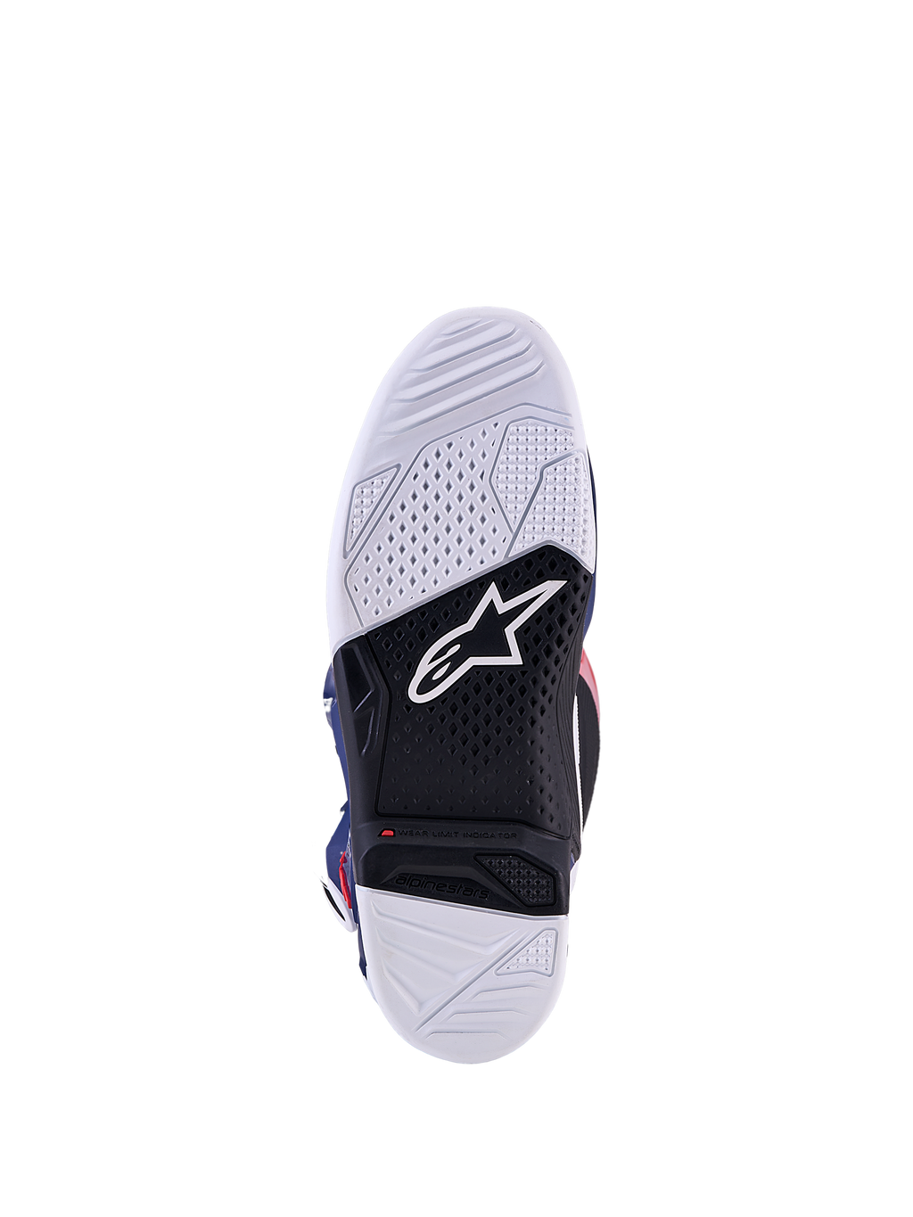 Alpinestars Limited Edition Tech 7 Unity Motocross Boots, Black and White sole with wear limit indicator.