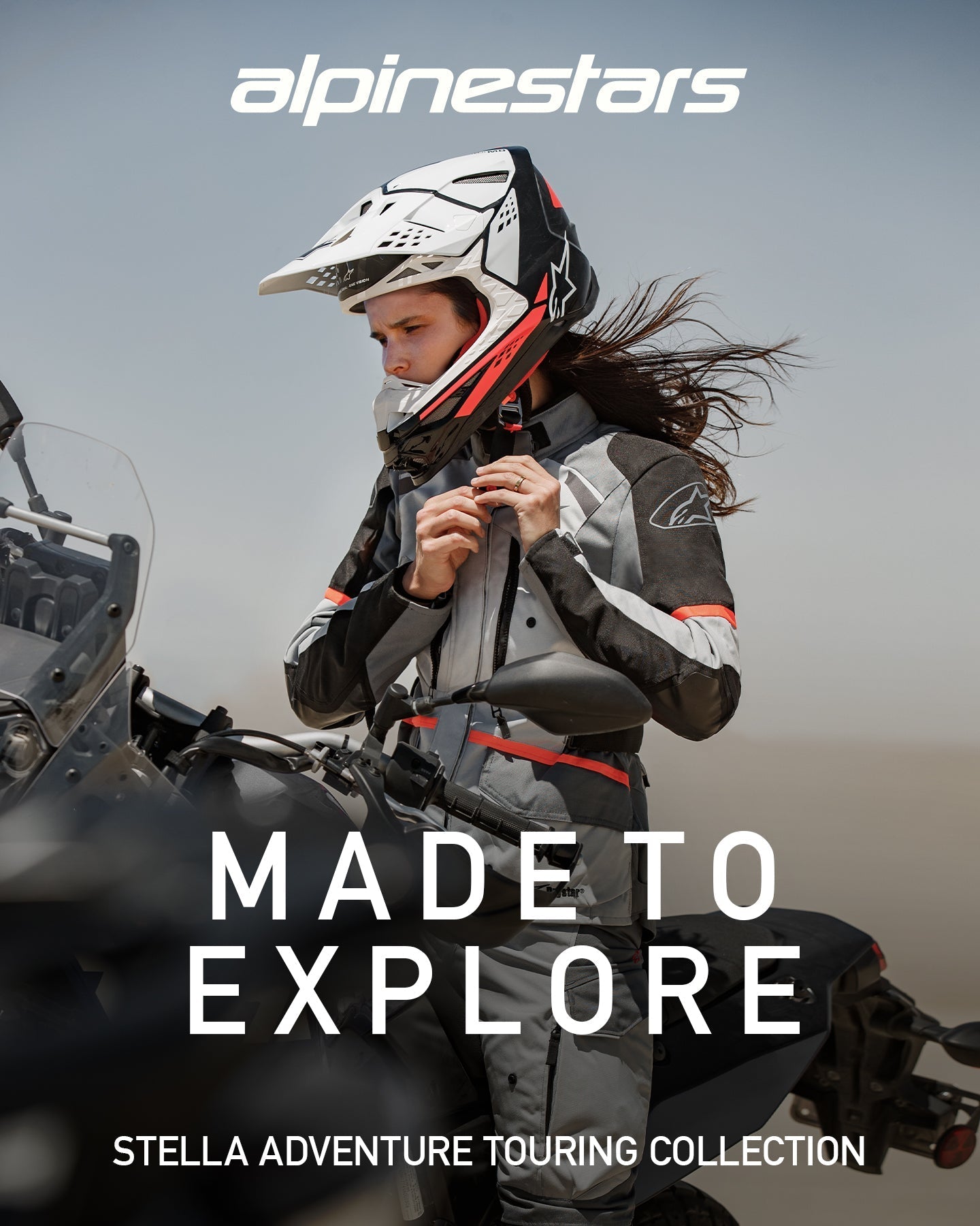 Stella Andes V3 Drystar® - Ice Gray Motorcycle Jacket | Alpinestars®