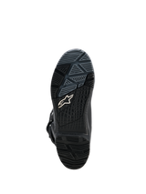 Alpinestars Corozal V2 Adventure Drystar® Boots, Black, sole view of the all-terrain vulcanized rubber outsole featuring textured grip patterns and white Alpinestars logo.