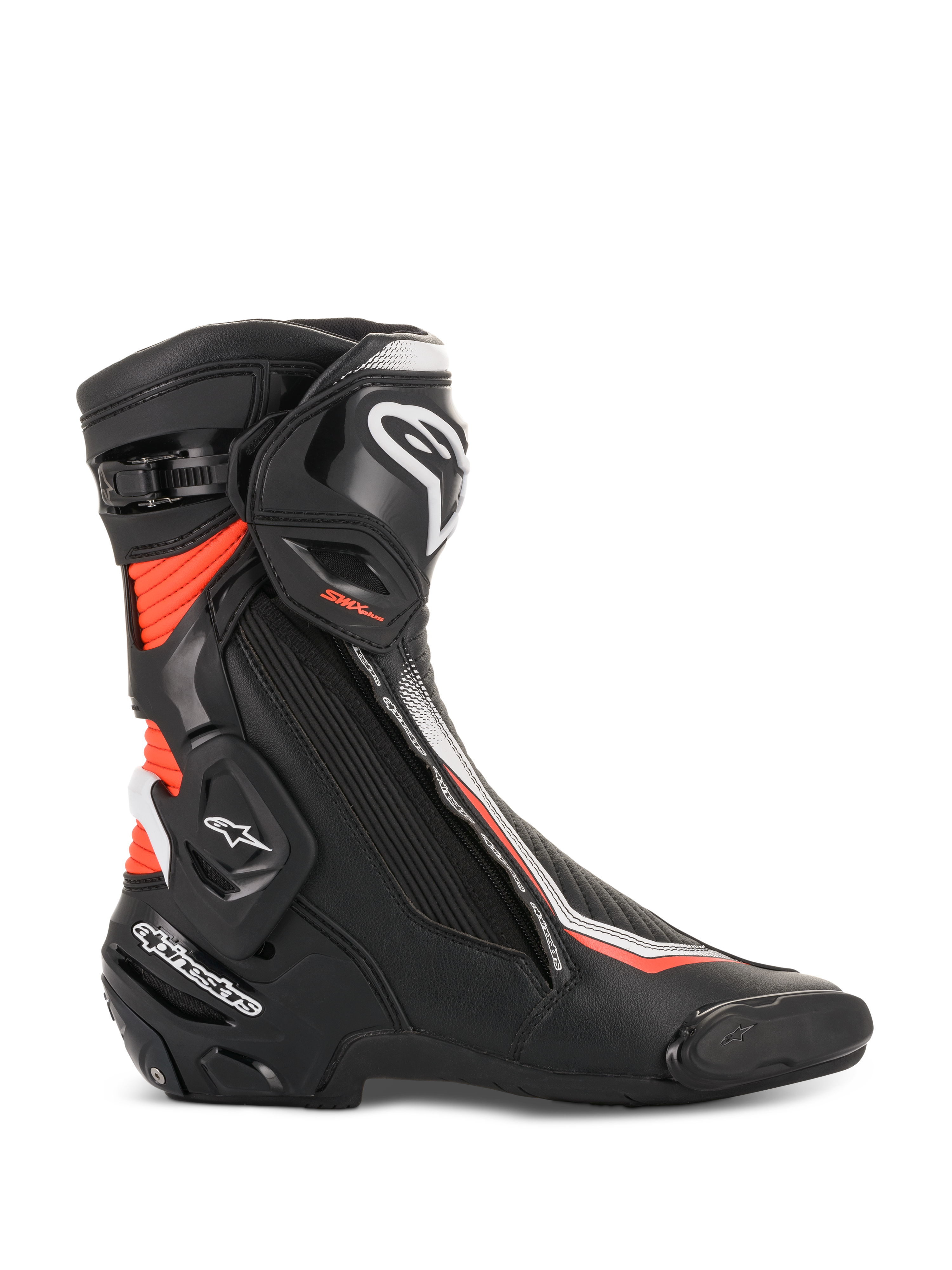 Alpinestars メンズ SMX Plus V2 オートバイライディングブーツブラックホワイトレッド46 広い可動域と高プロテクションを実現したプレミアム・レーシングブーツ