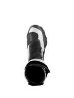 Alpinestars SP-X BOA Boots, Black and Silver, overhead view showing the top opening and mesh tongue, sleek mid-height sport motorcycle boots with advanced microfiber and Rideknit construction