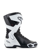 Alpinestars Stella SMX-6 V3 Drystar® Boots, Women's Motorcycle Boots, White and Black, side view featuring waterproof Drystar® technology, TPU shin and ankle protection, mesh flexibility zones, and ergonomic sport riding design