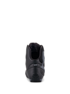 Alpinestars Faster-3 Rideknit® Shoes, Motorcycle Riding Shoes, Black Gray and Bright Red, rear view showing TPR heel counter and padded collar, sleek microfiber and textile construction