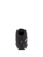 Alpinestars Women Stella Sektor Shoes, Black and Fuchsia, Rear view showing heel construction and reflective detail, lightweight microfiber motorcycle riding footwear.