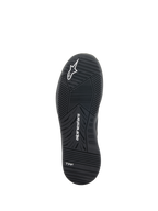 Alpinestars Speedflight Shoes, Motorcycle Riding Shoes, Black, Underside view of the dual-density rubber sole, featuring Alpinestars logo and TPF branding, engineered tread pattern for urban performance