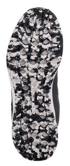 Alpinestars Speedforce Shoes, Outsole detail, Marbled Black and White, textured tread pattern with central Alpinestars logo, casual motorcycle riding shoe designed for grip and comfort