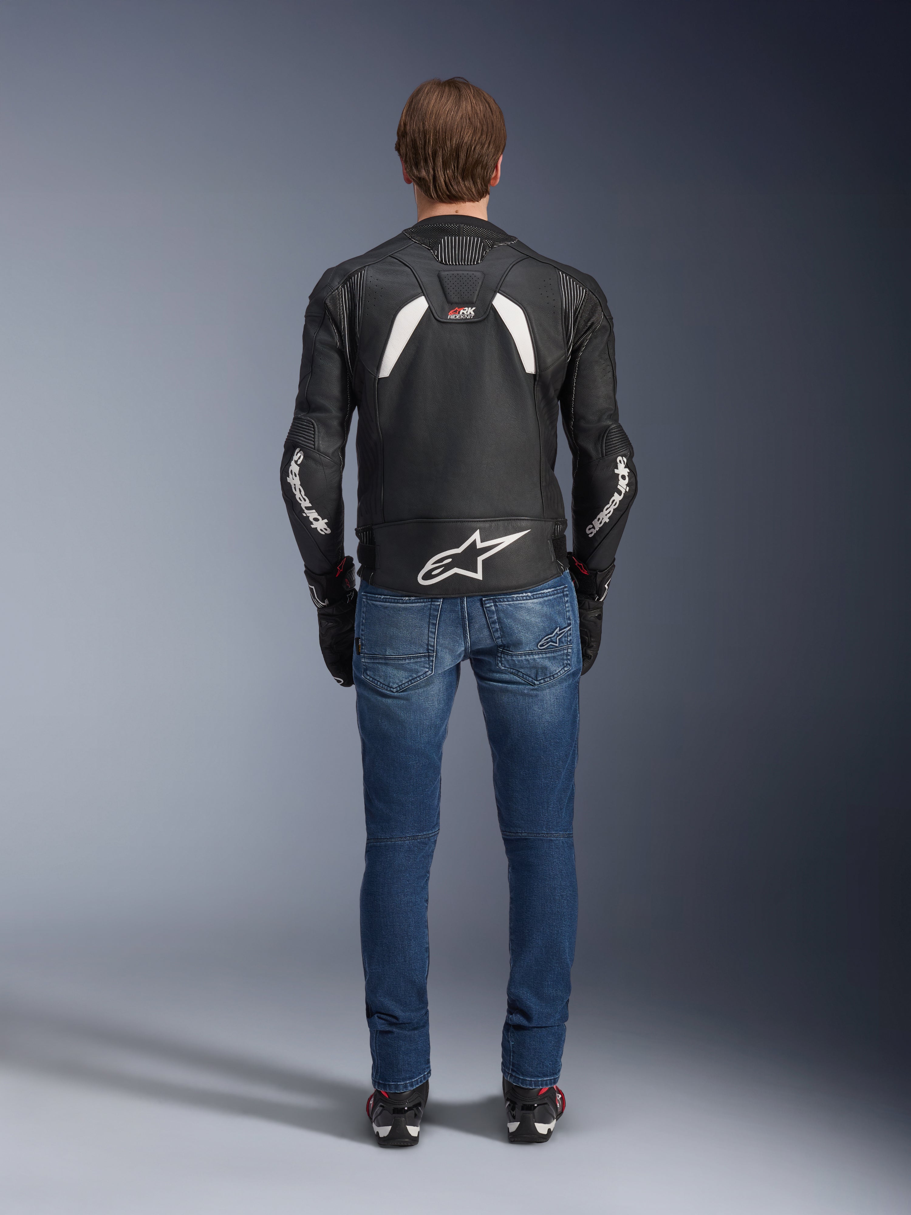 GP Plus R V4 Rideknit Leather Jacket - BLACK RACING/SPORT GP Plus R V4 Rideknit Leather Jacket - BLACK RACING/SPORT
