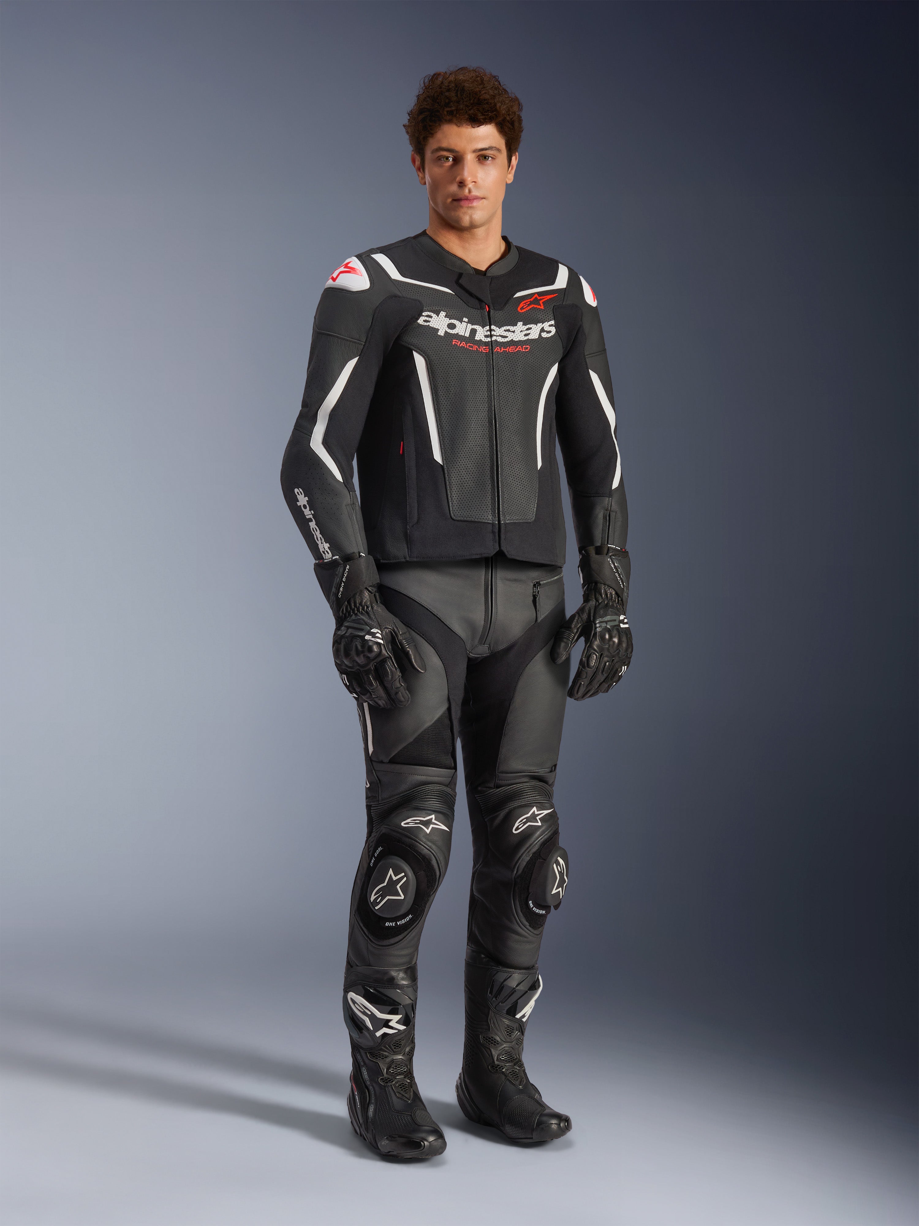 GP Force V2 Air - Black Motorcycle Jacket | Alpinestars®
