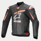 Alpinestars GP Plus R V4 Airflow Leather Jacket, Men's Motorcycle Racing Jacket, Black, Red Fluo and White, CE Certified, Tech-Air Ready