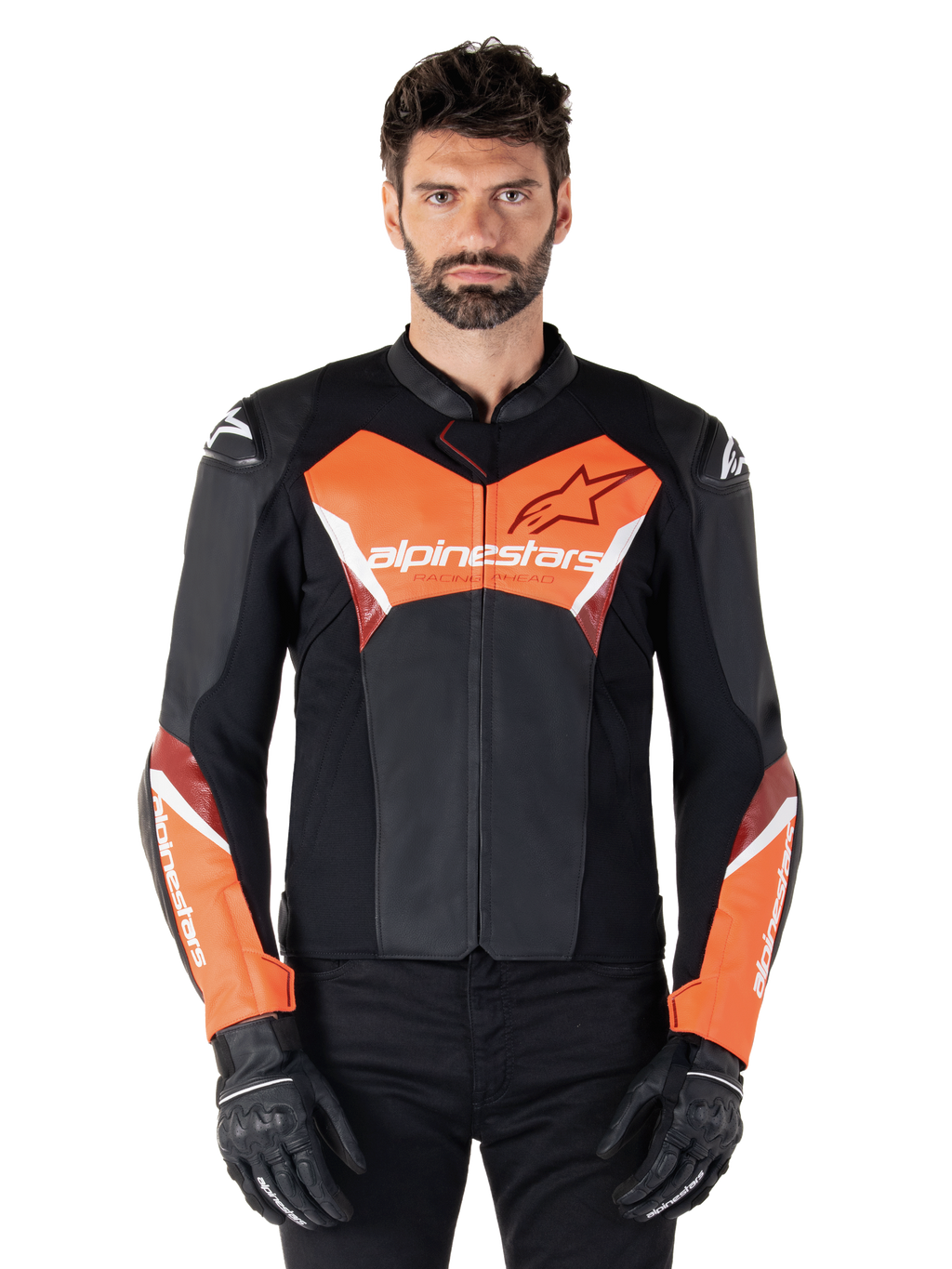 Faster V3 - Black Motorcycle Jacket | Alpinestars®