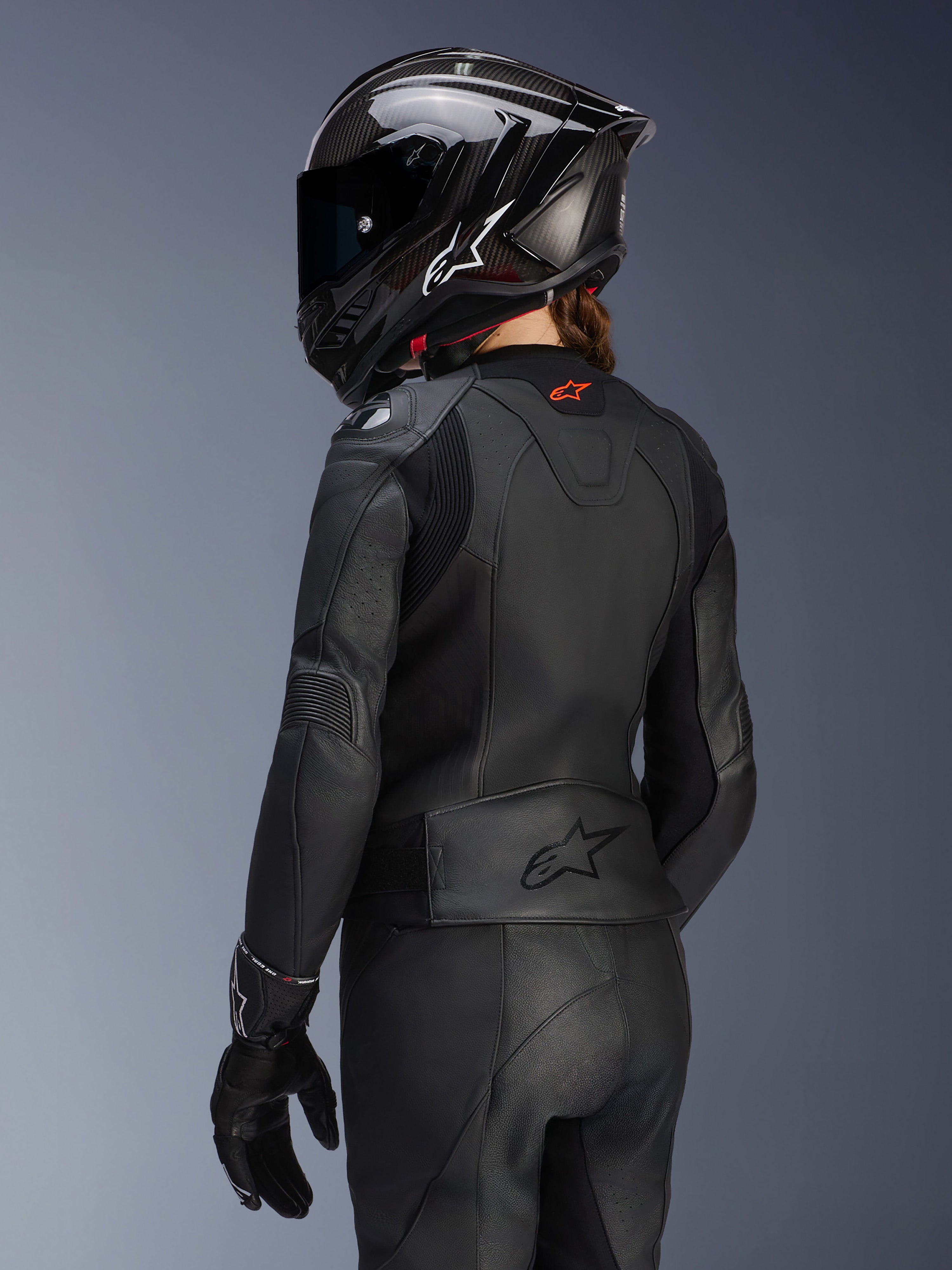 Stella GP Plus V4 - Black Motorcycle Jacket | Alpinestars®