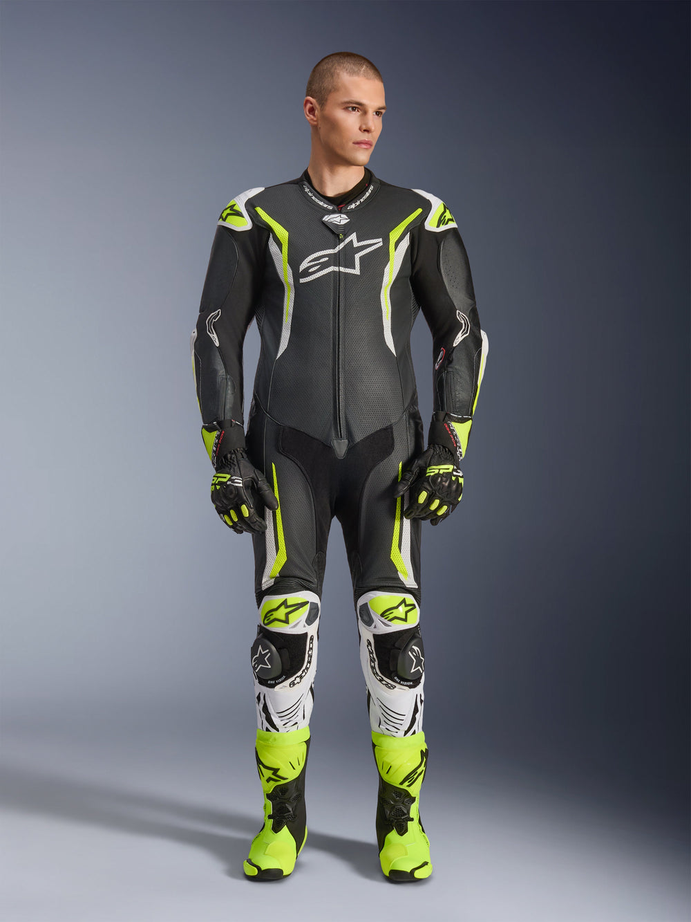 GP Tech V5 - Black Motorcycle Suit | Alpinestars®