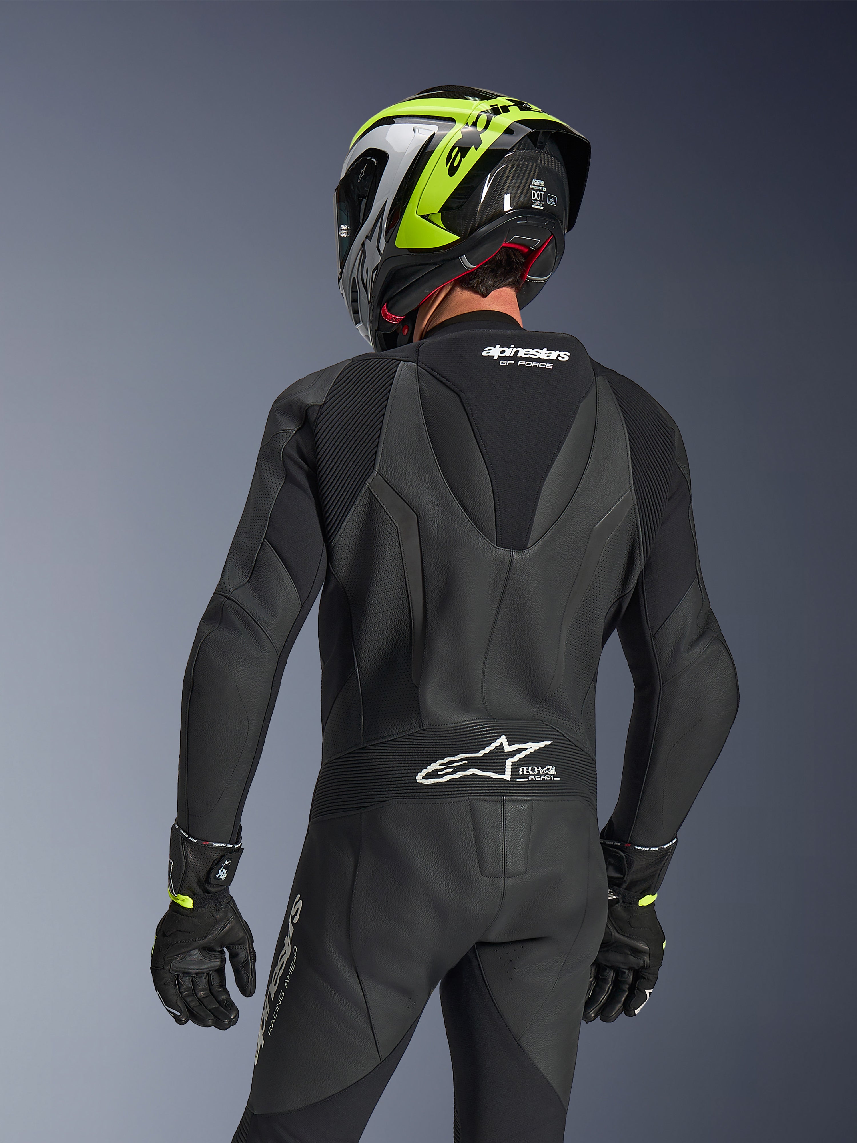 GP Force V2 1-Piece - Black Motorcycle Suit | Alpinestars®